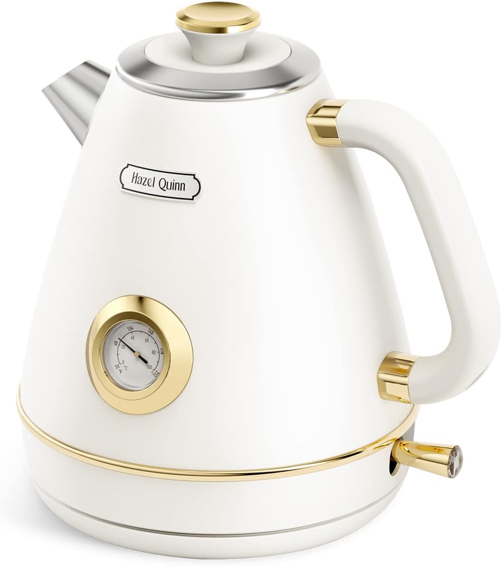 Russell Hobbs KE5550BKR Retro Style 1.7L Electric Kettle, Black & Stainless Steel