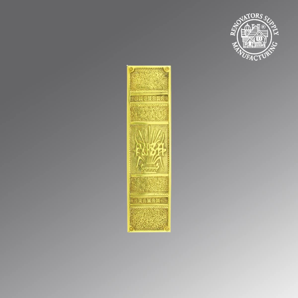 Baroque Solid Brass Door Push Plate with RSF Finish
