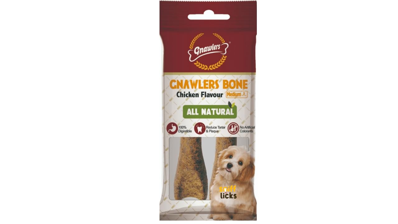 Gnawlers Bone Dog Treats - Chicken Flavour - Medium - 90g Each 4.5" inch - Pack of 5 by Sniff N Licks (B0CWD34J2L) Amazon Price History, Amazon Price Tracker