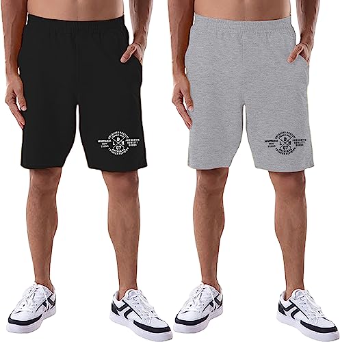 Image of London Hills Shorts Pant for Men Cotton Blend with Side Pockets | Shorts for Men | Half Pant for Man | Shorts' for Mens Stylish | Gym Short's for Man Workout | Boxer Shor'ts for Man's | Green, Navy