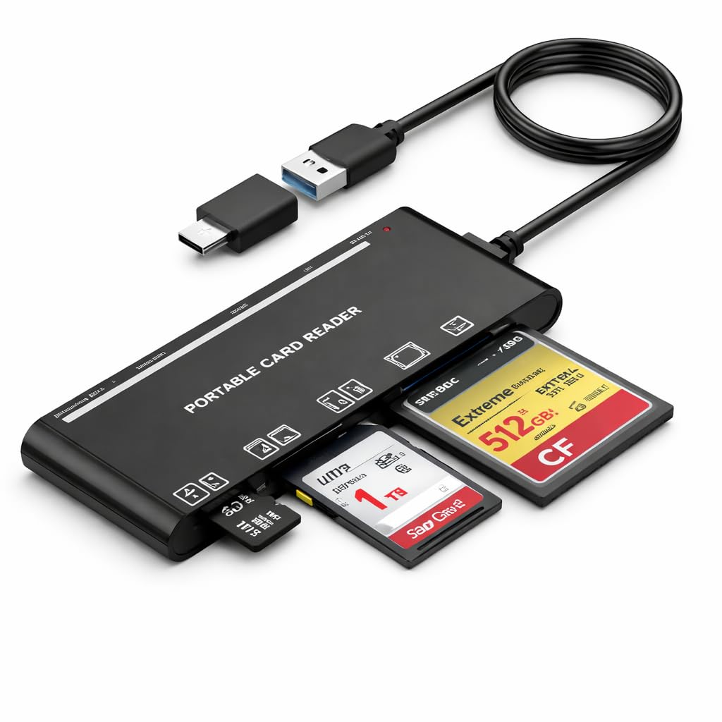 Amazon.com: 7-in-1 USB-C Memory Card Reader – Multi Card Reader