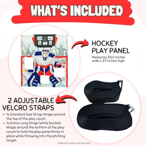 Image of Couch Swag Play Panel for Childrens Foam Sofa Kids Couch (Hockey)