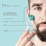 Derma Roller Titanium - 0.30mm Microneedle Roller with Case - 192 Micro Needling Dermal Kit for Face, Scalp and Body - At Home Microneedling Device for Women and Men (Green) - Image 4