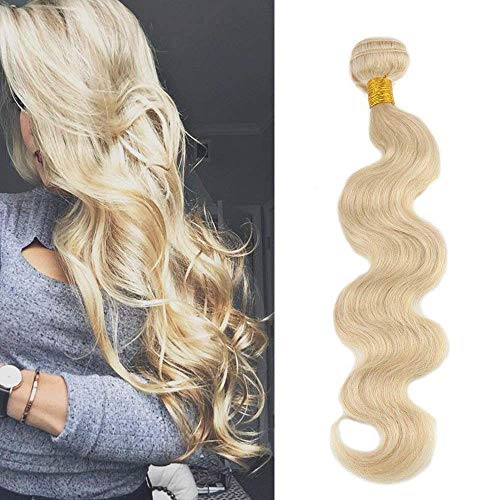 Surprise Full Head 18" 100% Remy Human Hair Weft Weave Extensions Body Wave Blonde Hair Color 613 100g Each Bundle extensiones brazilian remy sew in remy hair extensions