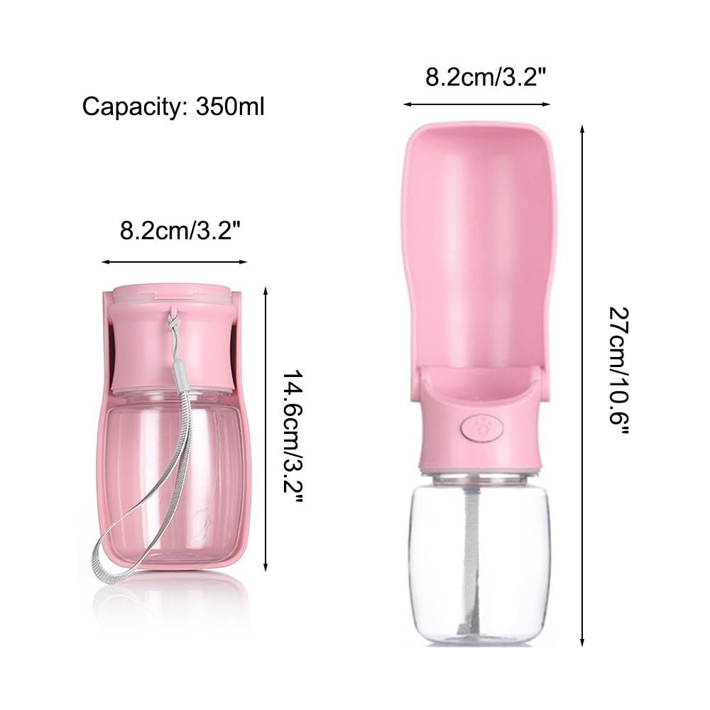 Hundetrinkflasche, Faltbare Hunde Wasserflasche mit Trinkspender für Unterwegs, Reisen, Outdoor, Spazierengehen, BPA-frei für Hunde, Katzen, Haustiere