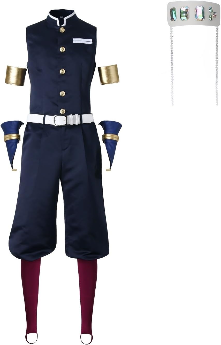 Mens Uzui Cosplay Costume Headwear Set Halloween Party Outfit Uniform Full Set