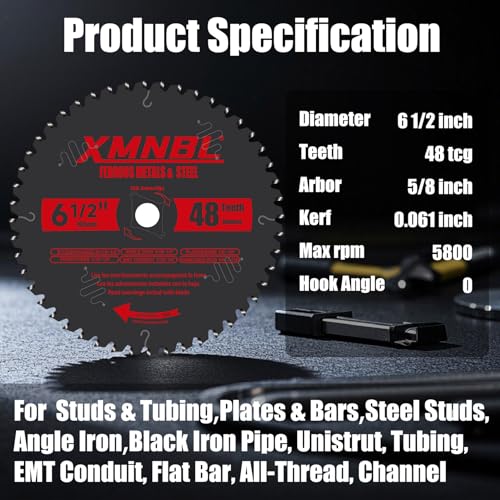 Image of 6-1 /2 Inch Metal Cutting Blade,Replace for Diablo D0648CFX 6-1 /2 inch Metal Cutting Circular Saw Blade,Compatible with 6 1 /2 Inch Circular Saw,Cermet Carbide Up to 5X Longer Life 5 /8 Arbor