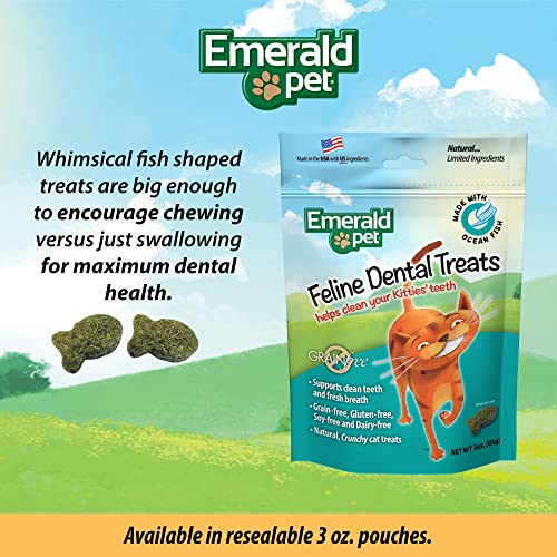 Feline Dental Treats — Tasty And Crunchy Cat Dental Treats Grain Free — Natural Dental Treats To Clean Cat Teeth, Freshen Cat Breath, And Reduce Plaque And Tartar Buildup — Ocean Fish Treats, 3 Oz #TOP6