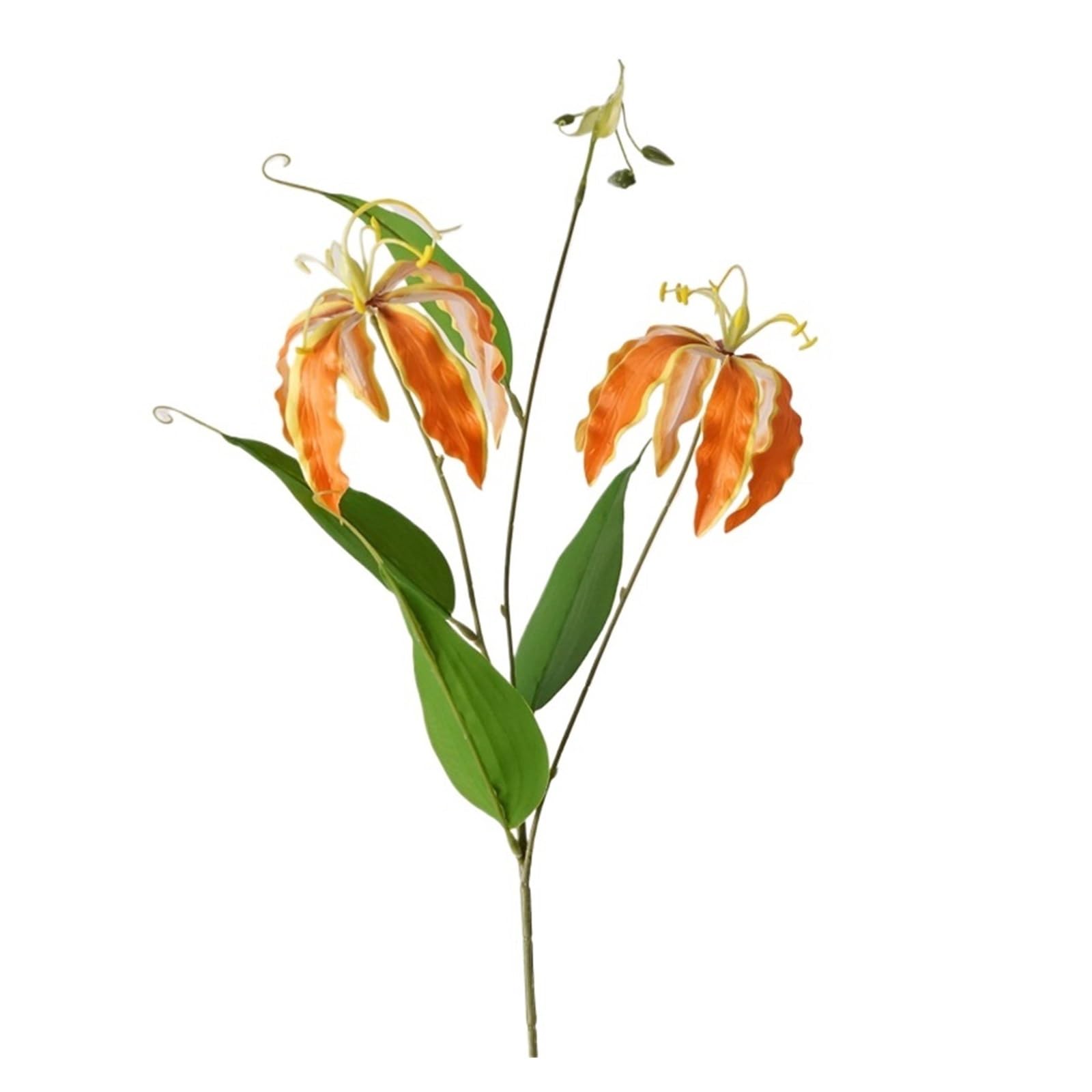 Casetlong 5Pcs Artificial Flower Home Room Decoration Fake Flowers Wedding Floral Arrangement Photography Props(Orange)