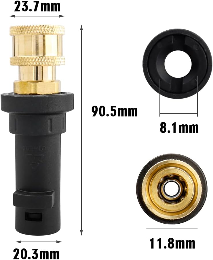 High Pressure Washer Gun Adapter 1/4" Quick Connect Adapter, Bestgle Brass Female Quick Connector Only Compatible with Karcher K2 K3 K4 K5 K6 K7