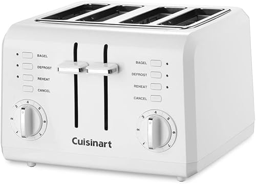 Vista 10 de Cuisinart CPT-122BK - Tostadora compacta de plástico de 2 rebanadas, color negro Negro -,Blanco