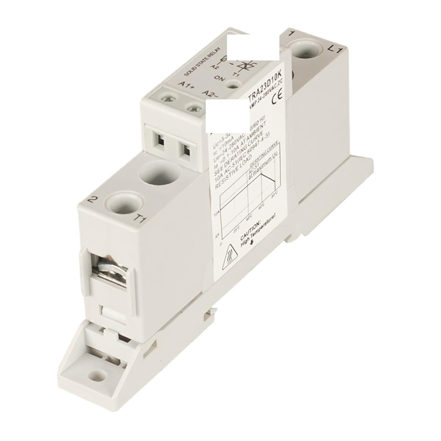 TRA23D10K 10A DC AC Auto Solid State Relay Board 3V 5V 12V 24VDC in Out 24-280VAC SSR Relay Module Din Rail with Base