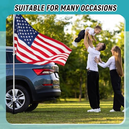 Yaocom XIE-YAOCOM-1488 2 Pcs Portable Flagpole Tire Mount Metal Stand Holder thumb #4