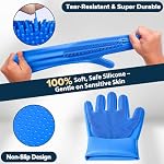 Augwind 6PCS Kit de grooming pour chiens , Gants de lavage pour chiens, Gant de bain pour chiens et gants de bain de chien ,Gant de shampooing pour chien ,gants de toilette pour animaux de compagnie , Fournitures de bains pour chats ,