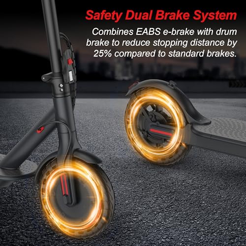 Electric Scooter – 19 MPH Max Speed, 8.5″ Honeycomb Solid