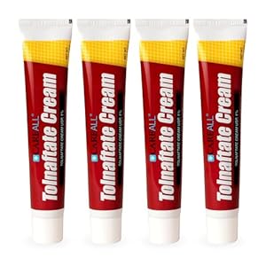 CareAll Tolnaftate Cream USP 1%, 1.0 oz. Tube (4 Pack), Effective Antifungal Treatment and Itch Relief for Athlete’s Foot, Jock Itch, Ringworm, Compare to Leading Brand
