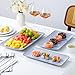 CULIVORA Ceramic Rectangle Serving Platter: 15.6/14.1/12.6 Inch Large Serving Dishes for Entertaining Party, Turkey, Cheese, Sushi, Snack and Dessert, Microwave Dishwasher Safe, Blue