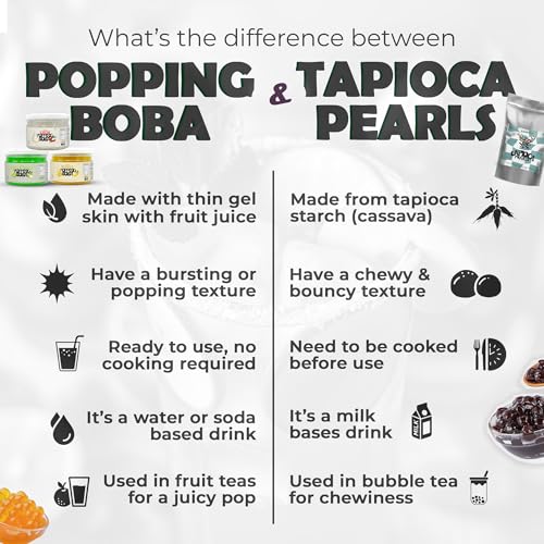 Image of Zawaa Foods Assorted Popping Boba Pearls (Green Apple, Mango, Litchi) | 100g Each (Pack of 3) | Bursting Fruit Boba for Bubble Tea, Milkshakes, Ice Cream & Desserts