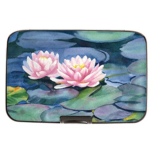 Carteira blindada segura RFID - Water Lily por Claude Monet
