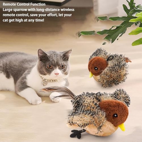 Jouet pour chat oiseau contre l'ennui peluche automatique Flappy - 4