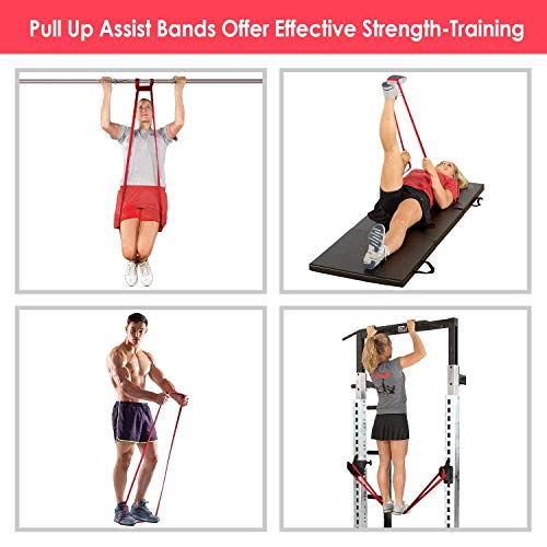 Resistance Band Fitness Bands,Training Bands,Gymnastics Band,For Pull-Up Fitness,Mobility Workouts, Strength Training,Home Fitness,Powerlifting,And Exercise With Carrying Bag(Red 15-35 Lbs) #TOP2