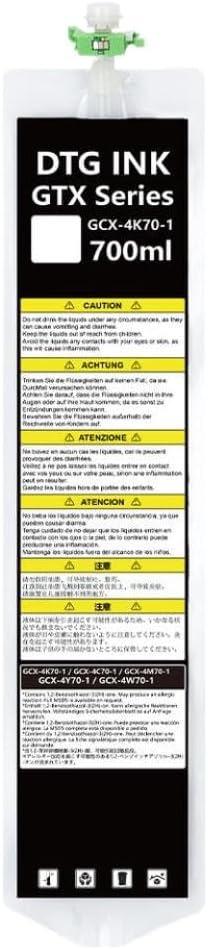 700ml Empty Refill Ink Bag with Chip Compatible with GTX PRO Series Printer Models GTX-422 PRO GTX-423 PRO(6 Pcs)