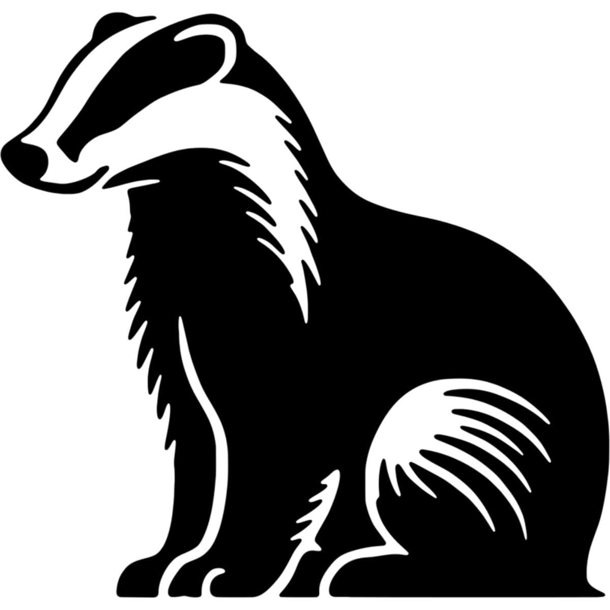 Azeeda 'Sitting Badger' Wall Stencil - XL (A3) (WS00078723)