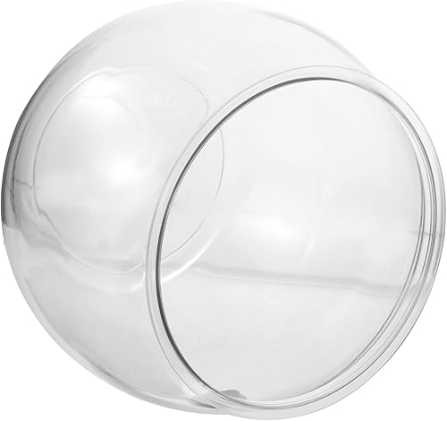 Angoily Tanque de peces dorado transparente de 7.8 pulgadas, decoración de acuario de plástico transparente para pequeños peces betta, peces de