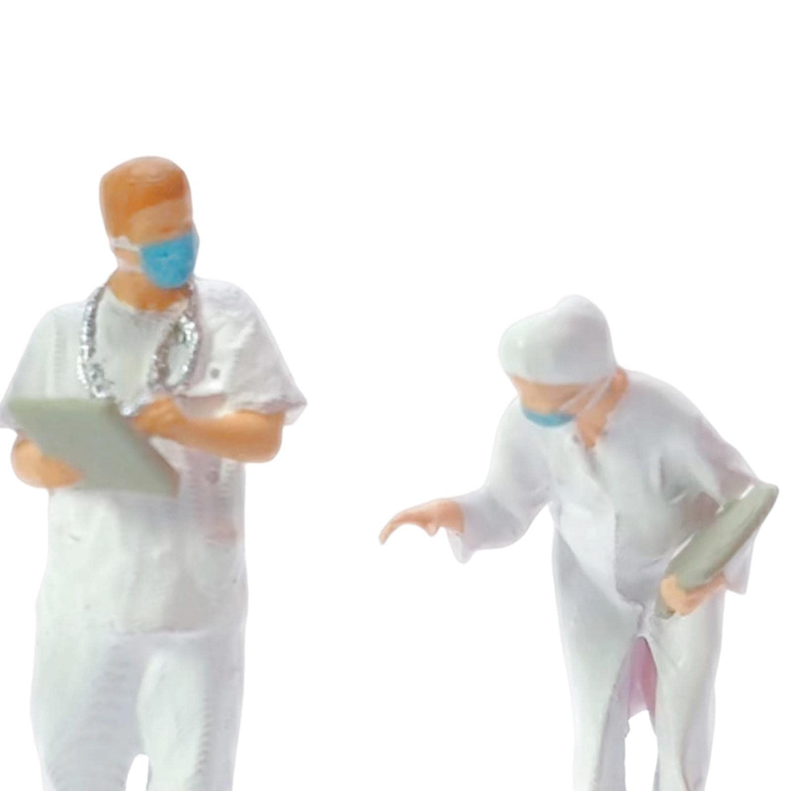 Sharplace 3 Stück 1:87 Menschen Figuren Set Menschen Figuren Bemalte Figuren Kunstharz Handwerk für Miniaturszenen Modelleisenbahnen Landschaft Diorama