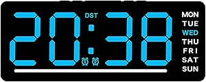 MLWSKERTY LED Digital Clock Offering 12/24 Hour Format And For Students ...