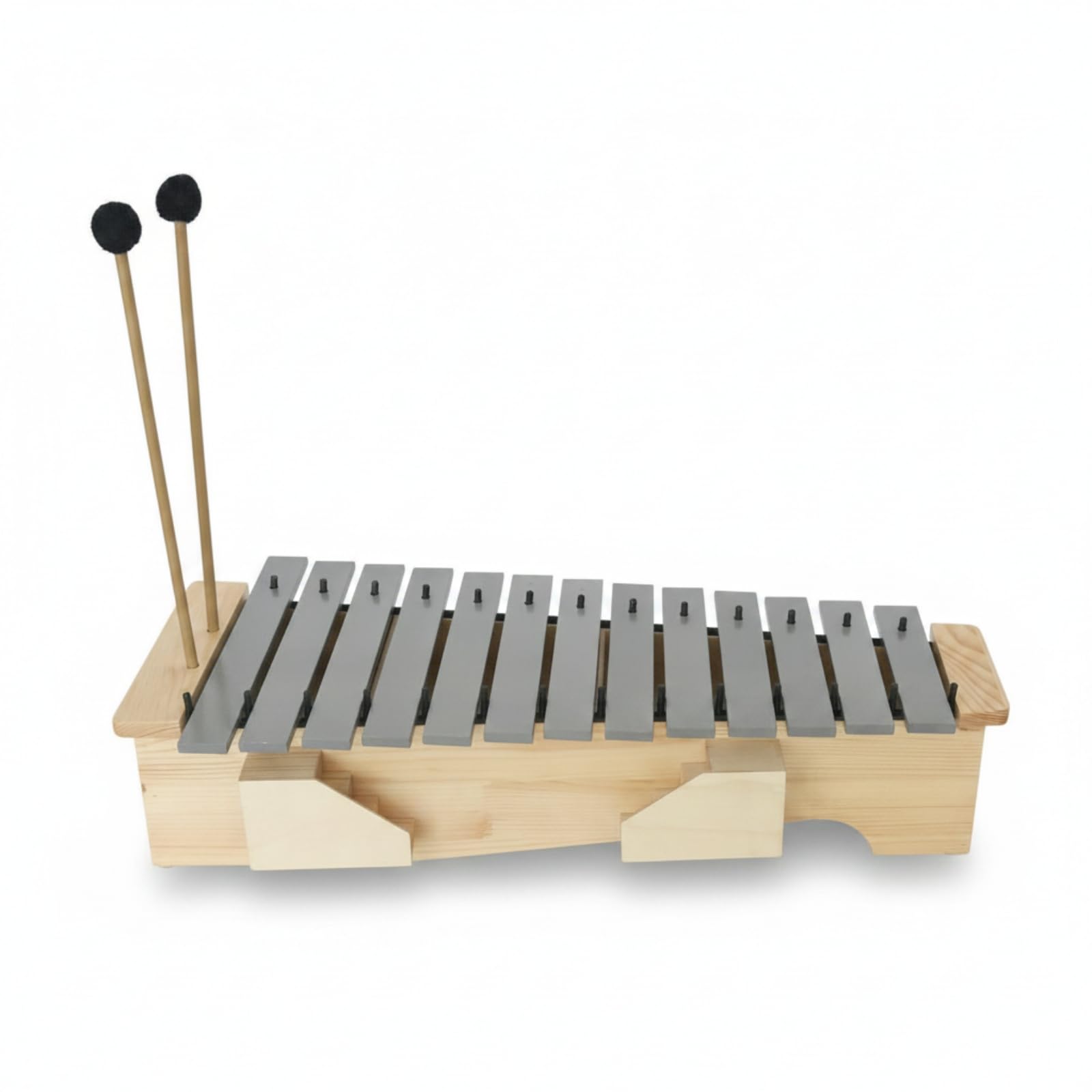 Corpo in Legno di Pino Strumento Musicale Xilofono 13 Note Facile da Imparare, Xilofono Con Risonanza Acuta