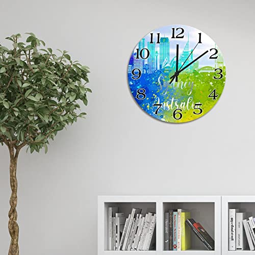 Horloge murale silhouette Australie cadeau idéal souvenir de Sydney 38cm