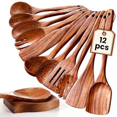 Snuvid 12-Piece Teak Cooking Set