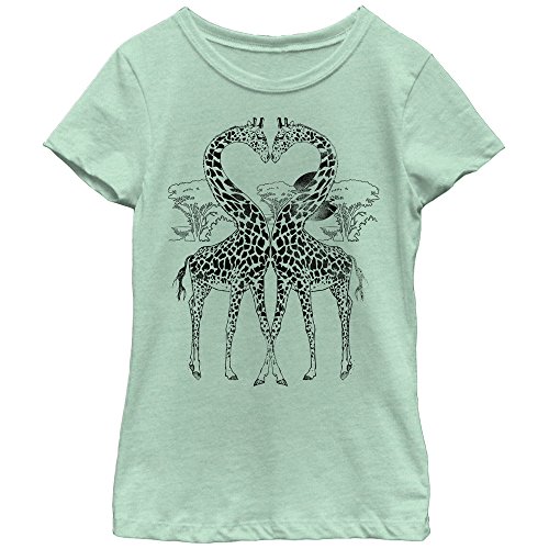 Fifth Sun Big Girls' Travel Inspired Graphic T-Shirt, Mint/Black, X-Large/14-16