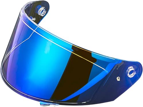 VCOROS X9 - Protector de repuesto para casco de motocicleta de cara completa, lente de 5 colores disponibles (azul cromado)