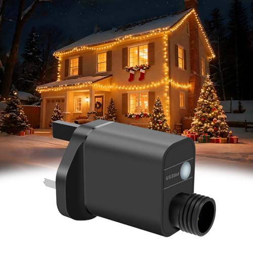 Lincentra 10W Adjustable Transformer for Christmas Lights, 4.5V 12V 24V 30V 31V Universal Plug, LED Fairy Light Adapter with 8 Modes,Timer & Memory Function for Xmas Tree Light, String Light