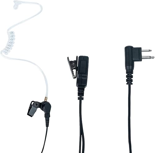 Miniatura 4 de Caroo Auricular de micrófono PTT para Motorola walkie talkie 2 vías Radio 2pin Cp200 Rdm2070d Cp185 con boquilla avanzada tubo acústico encubierto,