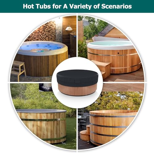Cobertor Redondo para Jacuzzi 80''x14'' Negro miniatura 7