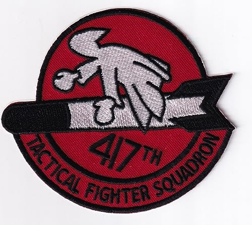 417th Tactical Fighter Squadron Patch – with Hook and Loop, 3.5