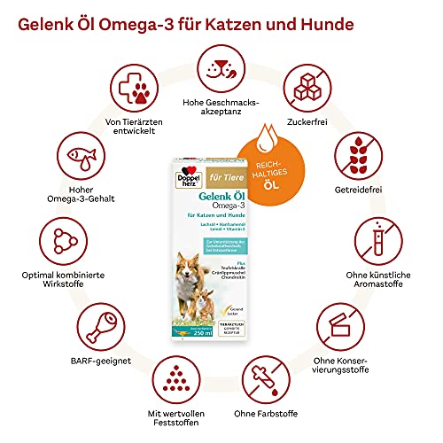 Doppelherz Gelenk Öl für Katzen und Hunde – Zur Unterstützung des Gelenkstoffwechsels bei Osteoarthrose – 250ml - Image 3