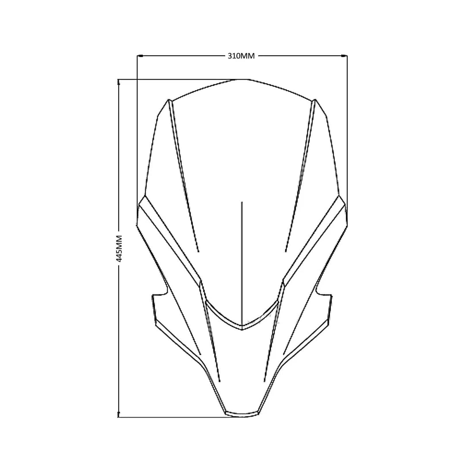 Parabrezza moto Parabrezza Per Moto | Per Yamaha MT-07 MT07 MT 07 2021 Parabrezza acrilico spessore 3 mm(Transparent)