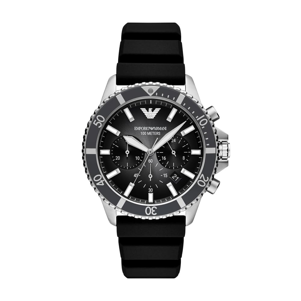 Emporio Armani Men's Analog Quartz Watch with Silicone Strap AR11619