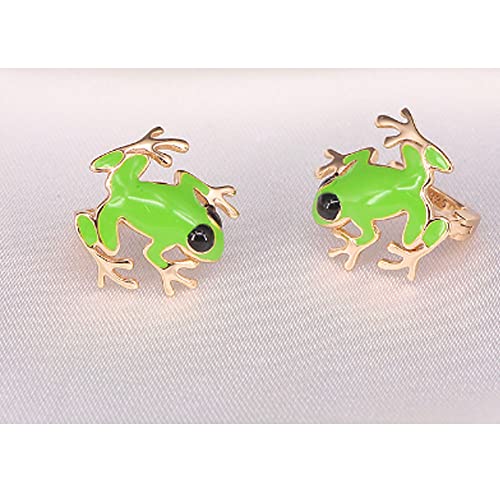 Frog Earrings For Women Girls Cute Frog Hoop Huggie Earrings Minimalist Small Frog Hoop Earrings Animals Earring Jewelry Birthday Gifts (Silver) #TOP2