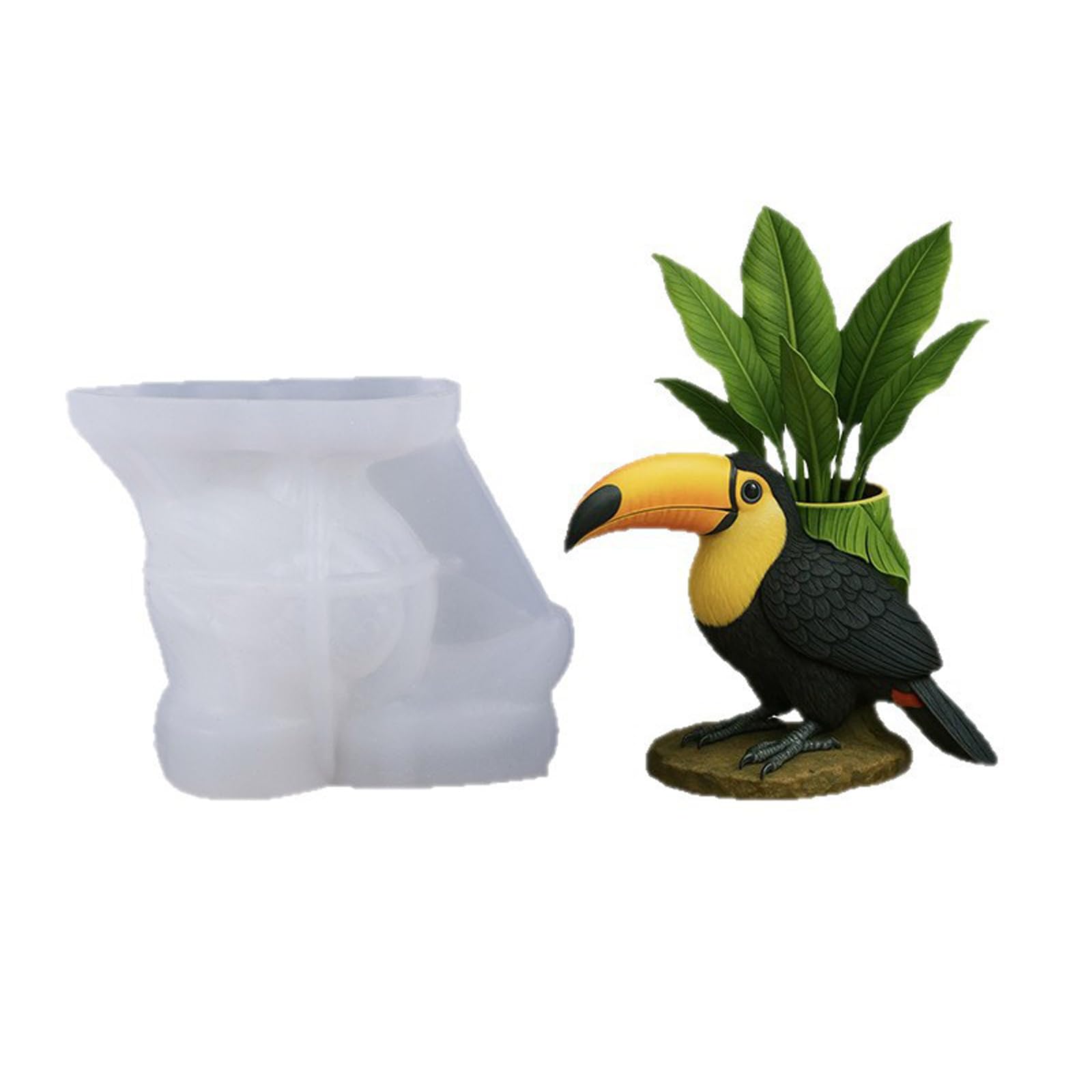 NEWFT Handmade Silicone Mold Artistic Planter Mold For Concrete Planter And Artistic Resin Casting Projects