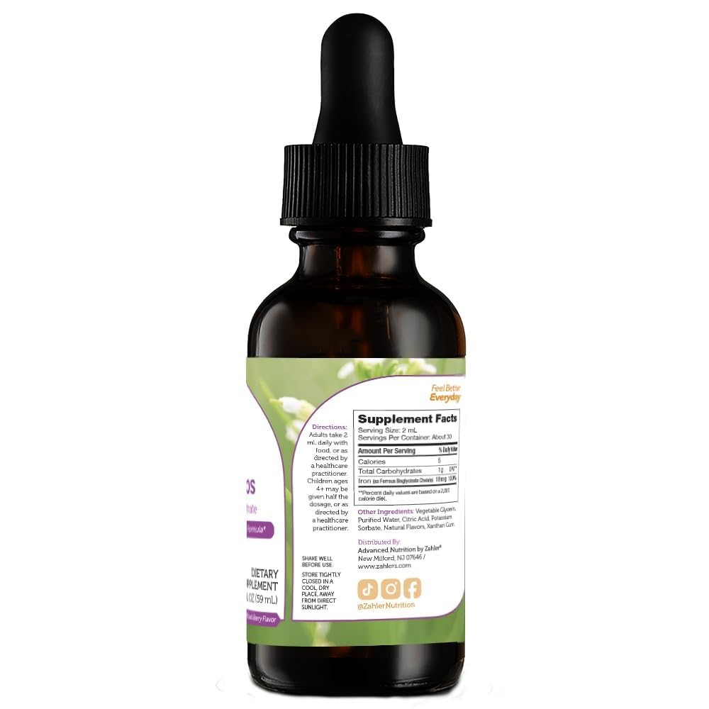 Zahler Iron Drops, Liquid Iron Concentrate, Gentle and Non-Constipating Iron Formula, 2 Fl OZ. — Amazon image 2