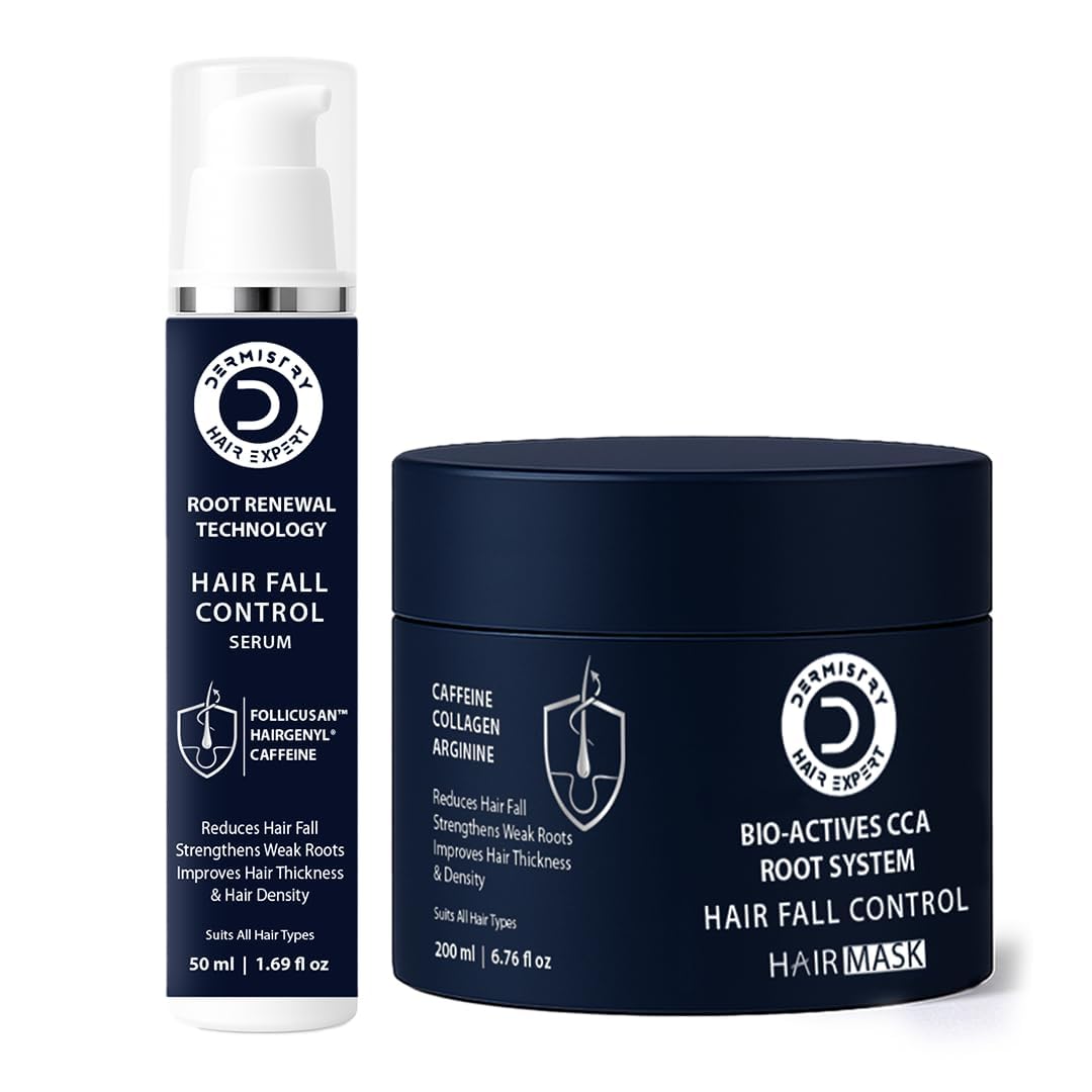 Caffeine Collagen Protein Anti-Hair Fall Control Mask & Serum Strengthens Weak Roots Improves Thickness Density Reduces Breakage & Fall for Dry Frizzy Curly All Hair Types Men Women 250ml-image-18