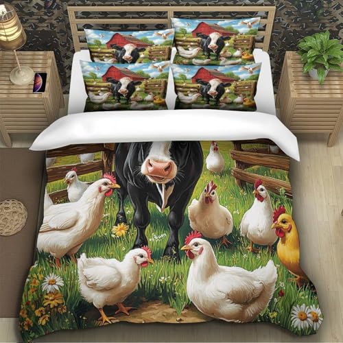 Housse de couette microfibre 3D hypoallergique et douce 140x200cm - 5