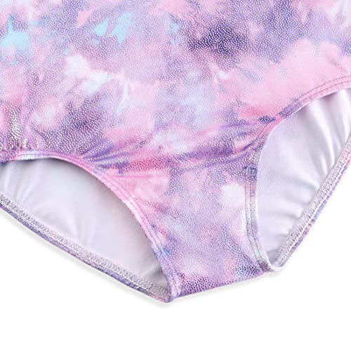 HOZIY Gymnastics Leotards for Girls Toddlers Kids Sleeveless Tumbling Outfits for Dance Print
