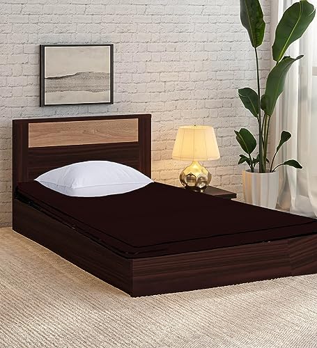 Image of 100% Waterproof Mattress Cover /Protector with Zipper Chain for Double Bed (Set of 2 Pieces) II All Around Protection with 360 Encasing (36 inch*72 inch*7, Brown)