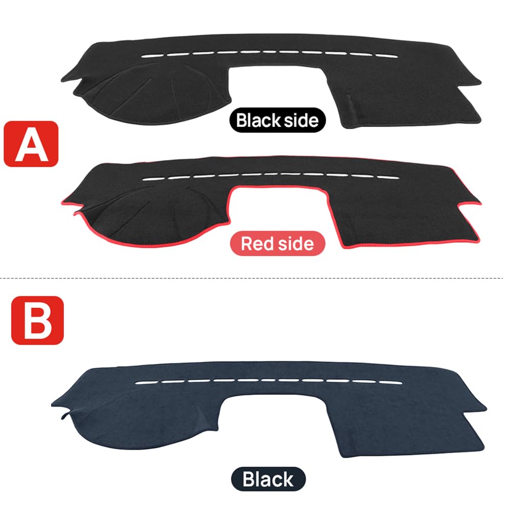 Tappetino Auto cruscotto Misura per VW Polo 9N 9N3 2002-2008 Cruscotto per auto Parasole Copertura Tappetino antiscivolo Accessori Copertura per cruscotto(B Black LHD)